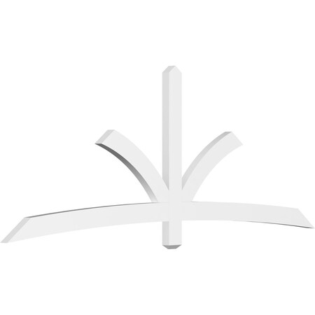 Ekena Millwork Davenport Architectural Grade PVC Gable Bracket, 96"W x 36"H x 2"D x 4"F, 9/12 Pitch GBP096X36X0204DAV00